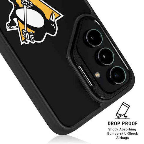 NHL Pittsburgh Penguins Solid Background Galaxy S25 Ultra Kickstand Case